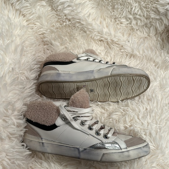 Marc Fisher LTD sneakers white with faux fur size 8M - Picture 7 of 8